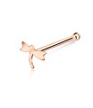 Dragonfly Shaped Silver Bone Nose Stud NSKD-137